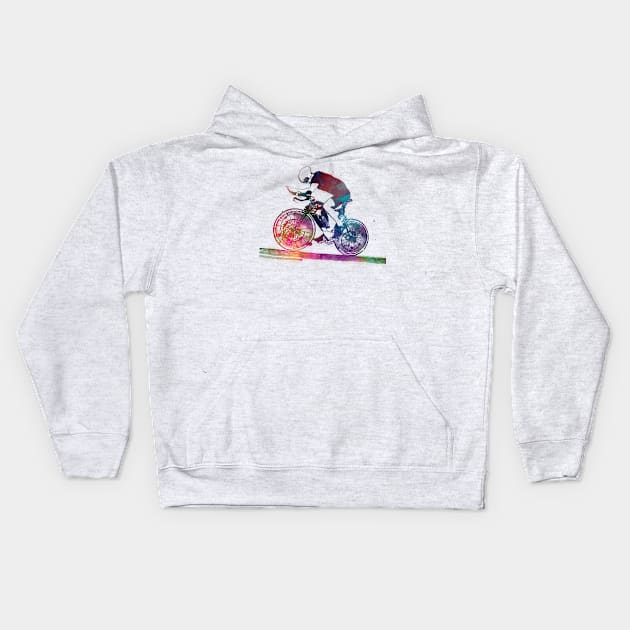 Cyclist sport art #cyclist #sport Kids Hoodie by JBJart